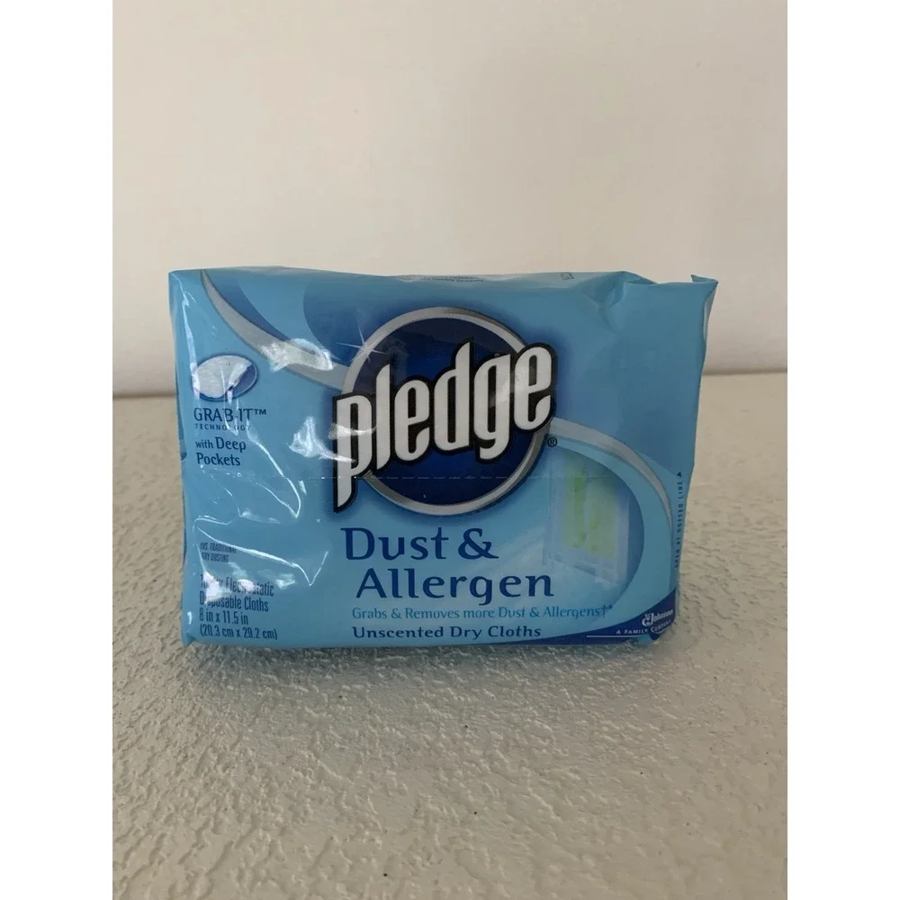 Pledge Dust & Allergen Unscented Dry Cloths 16 Count Grab-It Technology 62327